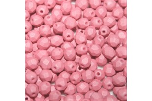 Fire Polished Beads Matte Velvet Pink 4mm - 60pcs