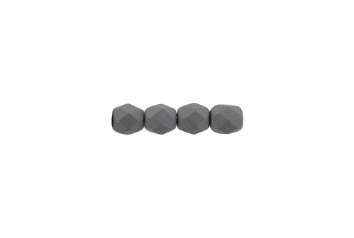 Fire Polished Beads Matte Velvet Gray 4mm - 60pcs 2