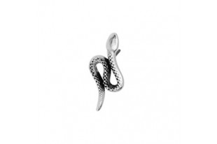Earring snake with titanium pin - silver 18X8mm