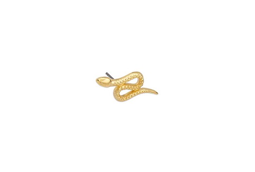 Base Orecchino Serpente - Oro 19x8mm - 2pz