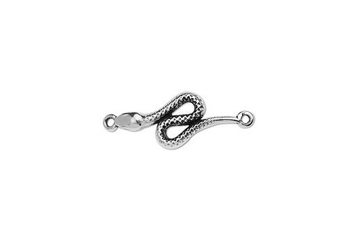 Link Snake with 2 eyes Silver 31x10mm