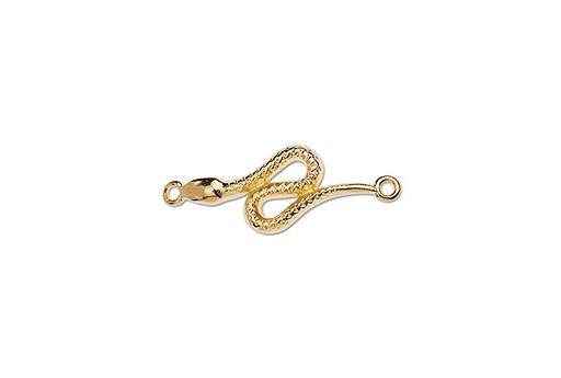 Link Snake with 2 eyes Gold 31x10mm
