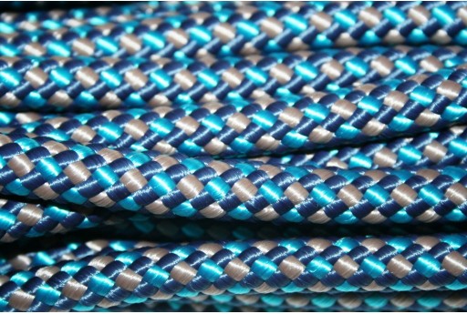 Climbing Cord Poliestere Blue - Grigio Intrecciato 10mm - 1mt