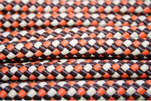 Climbing Cord Polyester Orange - Brown 10mm - 1mt