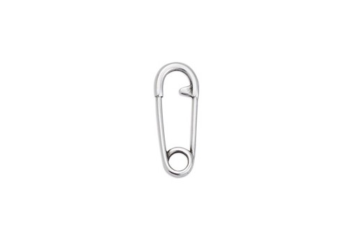 Pendant Safety Pin Motif - Silver 23,5x9mm - 2pcs