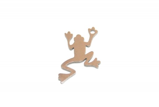 Stainless Steel Charms Frog - 13x10mm - 2pcs