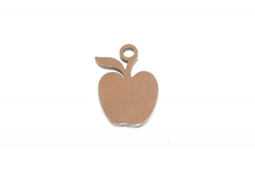 Stainless Steel Charms Apple - 13x11mm - 2pcs