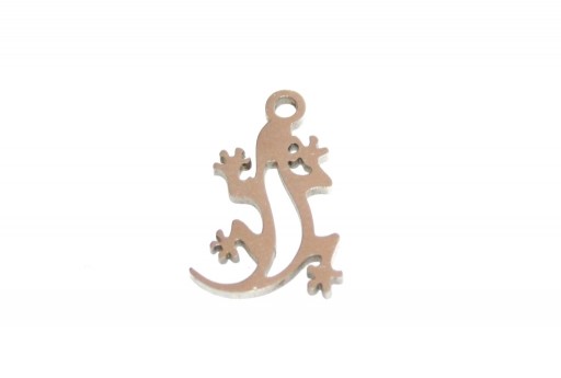 Stainless Steel Charms Lizard - 16x10mm - 2pcs