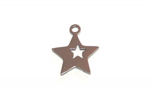 Stainless Steel Charms Star - 13,7x12mm - 2pcs