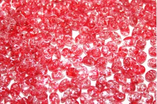Superduo Beads Confetti Splash Red Pink 5x2,5mm - 10gr