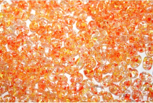 Superduo Beads Confetti Splash Orange Yellow 5x2,5mm - 10gr