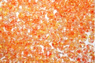 Perline Superduo Confetti Splash Orange Yellow 5x2,5mm - 10gr