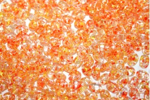 Superduo Beads Confetti Splash Orange Yellow 5x2,5mm - 10gr