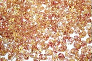 Superduo Beads Confetti Splash Red Yellow 5x2,5mm - 10gr