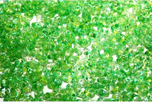 Superduo Beads Confetti Splash Yellow Green 5x2,5mm - 10gr