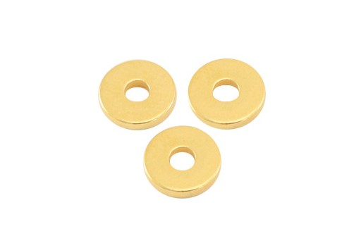 Brass Spacer Beads Disc Heishi - Gold 6mm - 10pcs