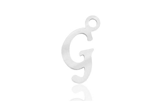 Stainless Alphabet Pendant Letter G 16mm - 1pc