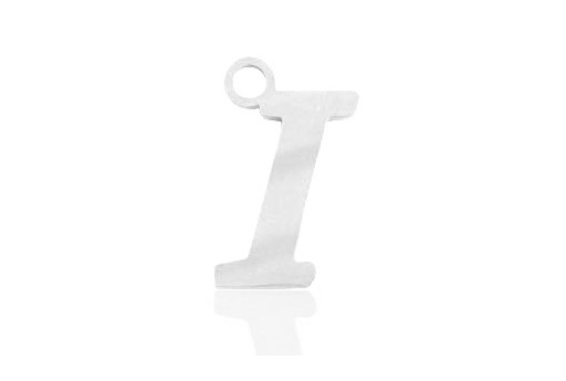 Stainless Alphabet Pendant Letter I 16mm - 1pc