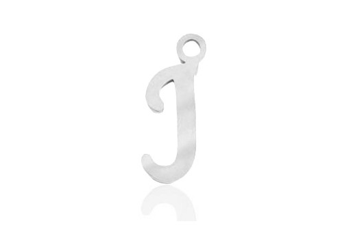 Stainless Alphabet Pendant Letter J 16mm - 1pc