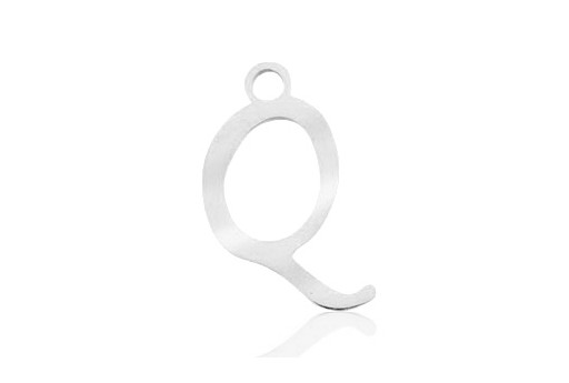 Stainless Alphabet Pendant Letter Q 16mm - 1pc