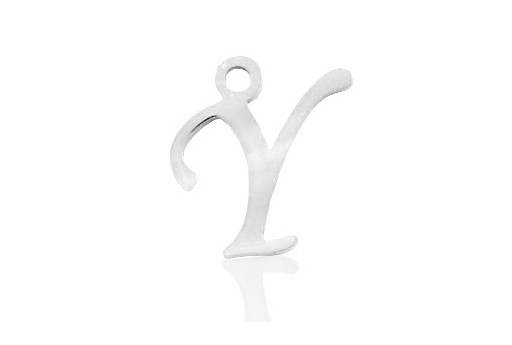 Pendente Acciaio Alfabeto Lettera Y 16mm - 1pz