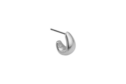 Earring Hook Bold With Titanium Pin - Silver 11,4x14,6mm - 2pcs