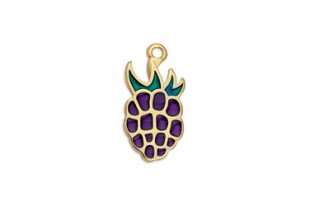 Motif Blueberry Pendant - Gold 11x21mm - 1pc