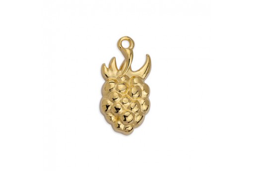 Pendente Mirtillo Smaltato - Oro 11x21mm - 1pz 2