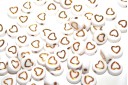 Plating Acrylic Beads - Heart 7x4mm - 30pcs