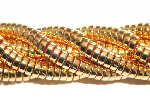 Perline Hematite Heishi - Oro 6x2mm - 30pz