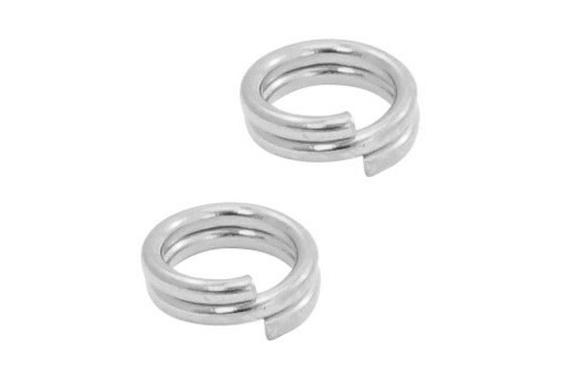Stainless Steel Split Rings - Platinum 4mm - 20pcs
