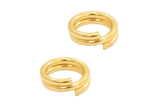 Stainless Steel Split Rings - Gold 4mm - 20pcs