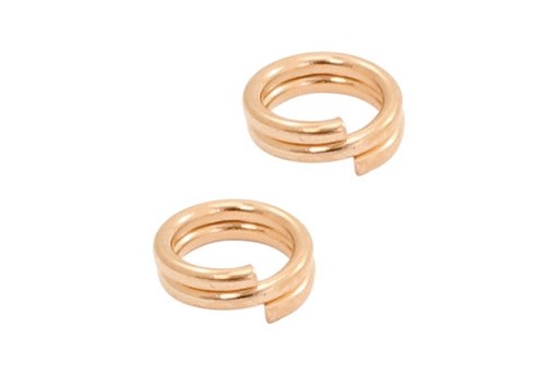 Stainless Steel Split Rings - Rose Gold 4mm - 20pcs