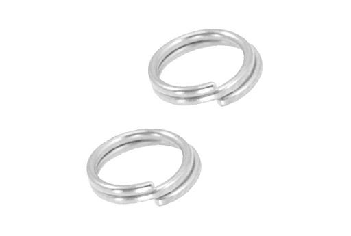 Stainless Steel Split Rings - Platinum 6mm - 20pcs