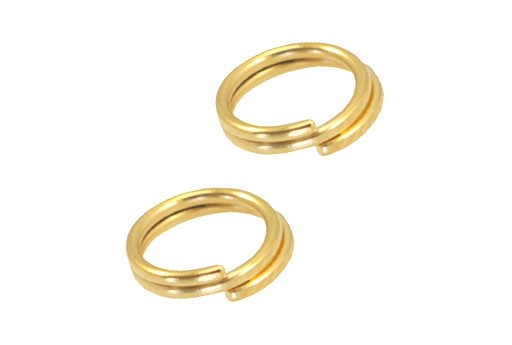 Stainless Steel Split Rings - Gold 8mm - 10pcs