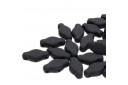 Czech Glass Navette Beads - Jet Matte 6x12mm - 10gr