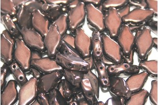 Czech Glass Navette Beads - Dark Bronze 6x12mm - 10gr