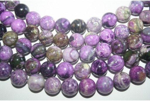 Filo 28 Pietre Jasper Sugilite Sfera 14mm JA30