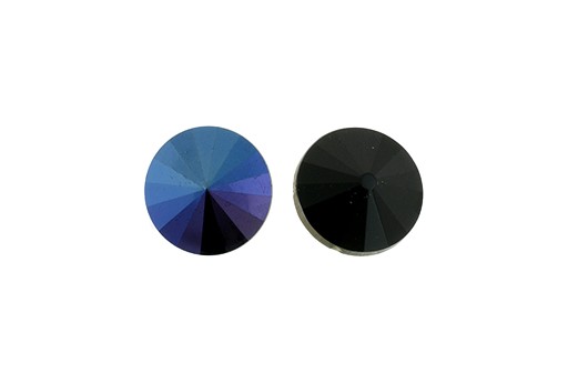 Cabochon Rivoli Matubo Blue Iris Jet 12mm - 2pz