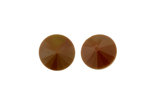 Matubo Rivoli Round Stone Chocolate 12mm - 2pcs