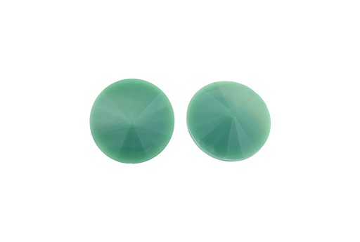 Cabochon Rivoli Matubo Turquoise Green 14mm - 1pz