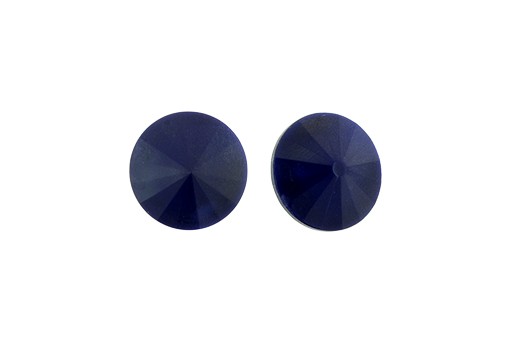 Matubo Rivoli Round Stone Opaque Blue 14mm