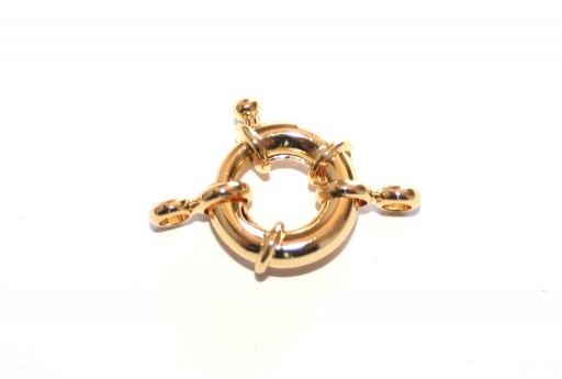 Gold Plated Spring Ring Clasp 13x5mm