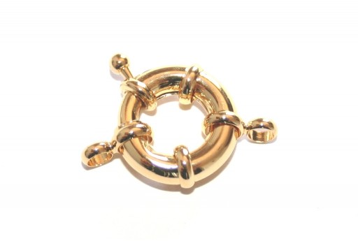 Gold Plated Spring Ring Clasp 17x6mm