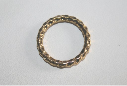 Cerchi Saldati Argento Tibetano Colore Oro 24mm - 4pz