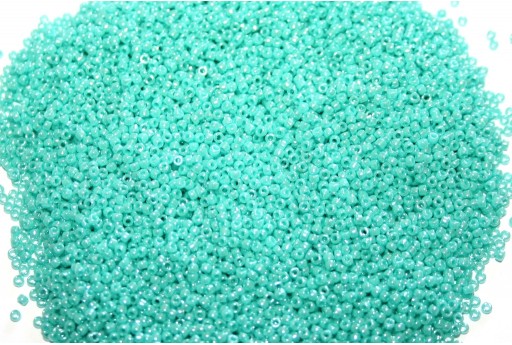 Toho Seed Beads Opaque Lustered Turquoise 15/0 - 10gr