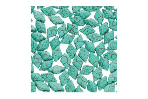GemDuo Beads Ionic - Turquoise Green Brown 8x5mm - 10gr