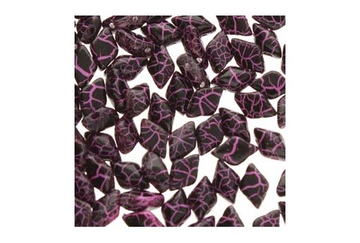 GemDuo Beads Ionic - Jet Pink 8x5mm - 10gr