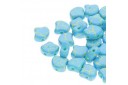 Czech Glass Ginko Beads - Ionic - Blue Yellow 7,5x7,5mm - 10gr