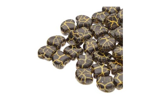 Czech Glass Ginko Beads - Ionic - Jet Yellow 7,5x7,5mm - 10gr